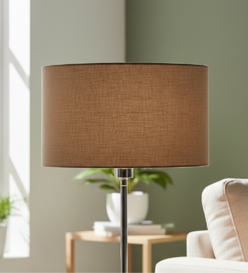 btr crafts 14-Inch Beige Fabric Drum Lampshade-picture-37