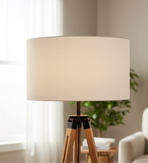 btr crafts 14-Inch Cream Fabric Drum Lampshade-picture-33