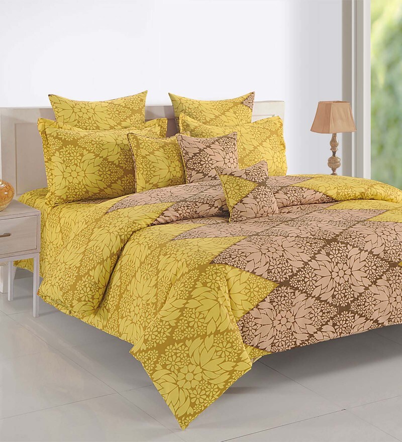 Buy Cotton 144TC Double Bedsheet with 2 Pillow Covers by Swayam Online