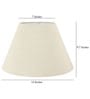 14-Inch Beige Fabric Conical Lampshade