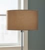 14-Inch Beige Fabric Drum Lampshade