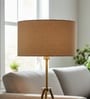14-Inch Beige Fabric Drum Lampshade