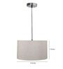 14-Inch Beige Fabric Drum Pendant Light