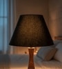 14-Inch Black Fabric Conical Lampshade