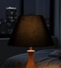 14-Inch Black Fabric Conical Lampshade