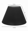 14-Inch Black Fabric Conical Lampshade