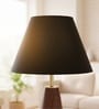 14-Inch Black Fabric Conical Lampshade