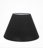 14-Inch Black Fabric Conical Lampshade
