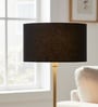 14-Inch Black Fabric Drum Lampshade