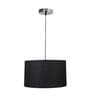14-Inch Black Fabric Drum Pendant Light