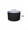14-Inch Black Jute Fabric Drum Lampshade