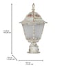 14-Inch Cottage Farmhouse Outdoor Gate Light | Distressed White Post Lantern