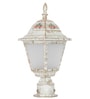 14-Inch Cottage Farmhouse Outdoor Gate Light | Distressed White Post Lantern