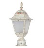 14-Inch Cottage Farmhouse Outdoor Gate Light | Distressed White Post Lantern