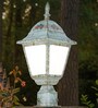 14-Inch Cottage Farmhouse Outdoor Gate Light | Distressed White Post Lantern
