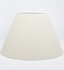 14-Inch Cream Fabric Conical Lampshade