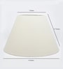 14-Inch Cream Fabric Conical Lampshade
