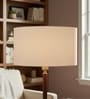 14-Inch Cream Fabric Drum Lampshade