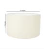 14-Inch Cream Fabric Drum Lampshade