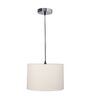 14-Inch Cream Fabric Drum Pendant Light