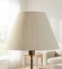14-Inch Cream Texture Fabric Conical Lampshade