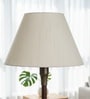 14-Inch Cream Texture Fabric Conical Lampshade