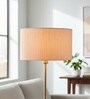14-Inch Cream Texture Fabric Drum Lampshade