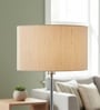 14-Inch Cream Texture Fabric Drum Lampshade