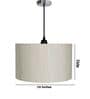 14-Inch Cream Texture Fabric Drum Pendant Light