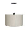 14-Inch Cream Texture Fabric Drum Pendant Light, Modern Hanging Ceiling Lamp