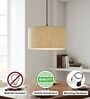 14-Inch Cream Texture Fabric Drum Pendant Light