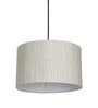 14-Inch Cream Texture Fabric Drum Pendant Light, Modern Hanging Ceiling Lamp