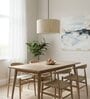 14-Inch Cream Texture Fabric Drum Pendant Light