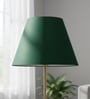 14-Inch Dark Green Fabric Conical Lampshade