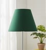 14-Inch Dark Green Fabric Conical Lampshade