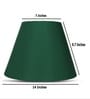 14-Inch Dark Green Fabric Conical Lampshade