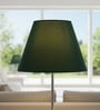 14-Inch Dark Green Fabric Conical Lampshade