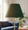 14-Inch Dark Green Fabric Conical Lampshade