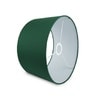 14-Inch Dark Green Fabric Drum Lampshade