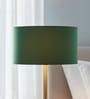14-Inch Dark Green Fabric Drum Lampshade