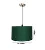 14-Inch Dark Green Fabric Drum Pendant Light