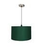 14-Inch Dark Green Fabric Drum Pendant Light