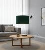 14-Inch Dark Green Fabric Drum Pendant Light