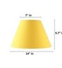 14-Inch Dark Yellow Fabric Conical Lampshade