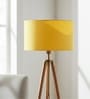 14-Inch Dark Yellow Fabric Drum Lampshade