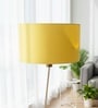 14-Inch Dark Yellow Fabric Drum Lampshade