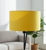 14-Inch Dark Yellow Fabric Drum Lampshade