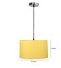 14-Inch Dark Yellow Fabric Drum Pendant Light