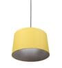 14-Inch Dark Yellow Fabric Drum Pendant Light