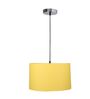 14-Inch Dark Yellow Fabric Drum Pendant Light